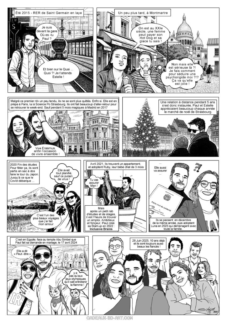 Cadeau BD pour les 10 ans de relation et fiançailles